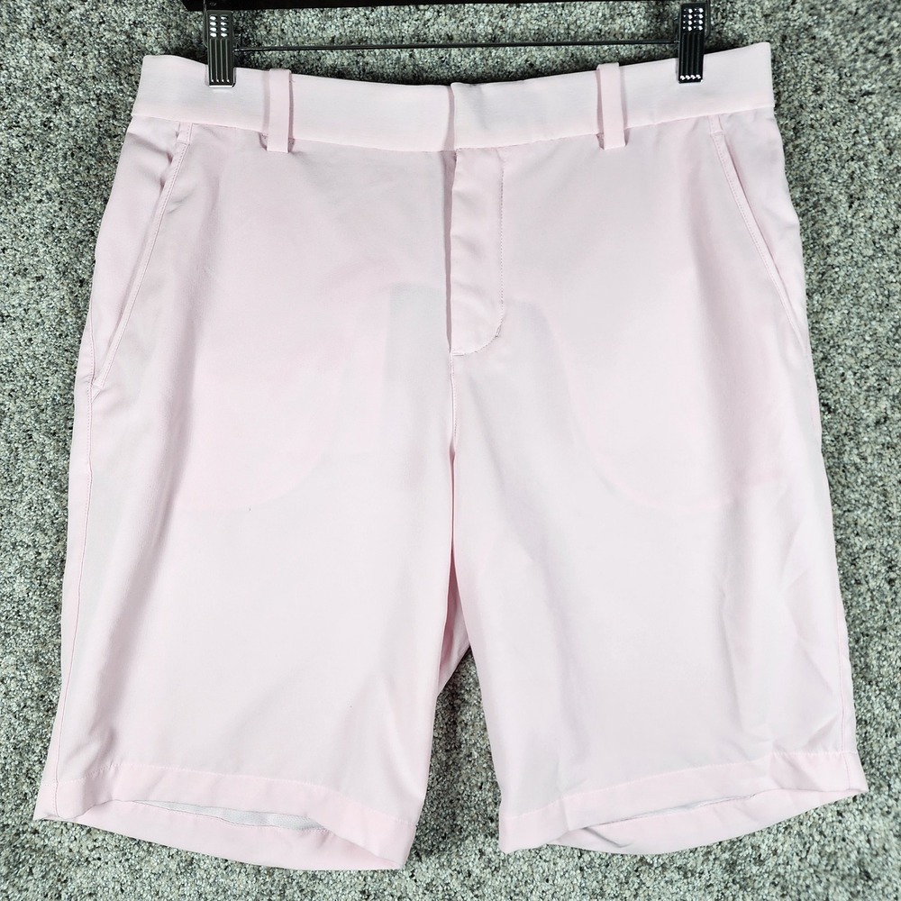Nike Golf Shorts Mens 33 Pink Dri-FIT Flat Front Stretch Performance Excellent